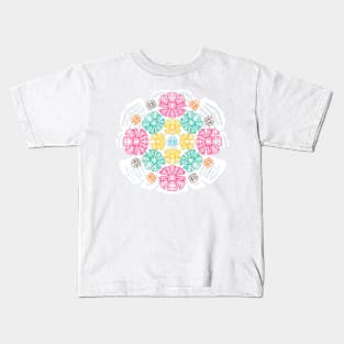 Flower Bowl - Paper cut patterns Kids T-Shirt